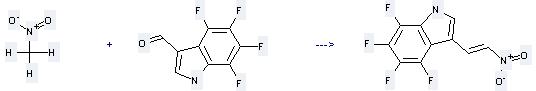 1H-Indole-3-carboxaldehyde,4,5,6,7-tetrafluoro- can be used to produce 3-(2-nitroethenyl)-4,5,6,7-tetrafluoroindole at the temperature of 50°C